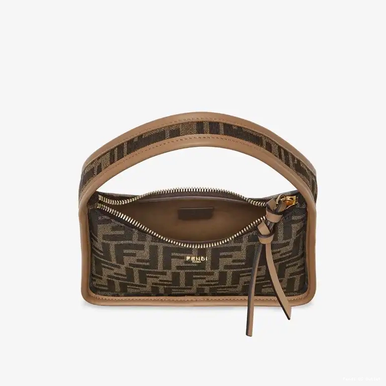 Affordable HOT Fabric In FF Fendi Motif Mini Brown Fendessence Bag 0630